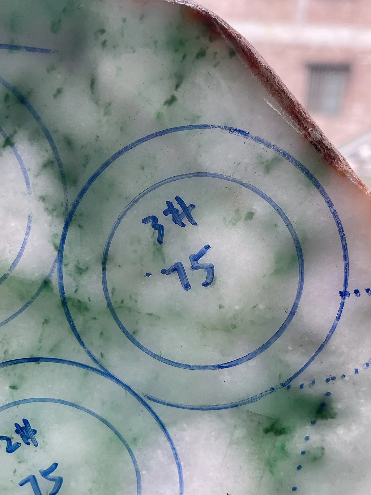 翡翠板料，⭕️正圈最大做59，圆条最大做55