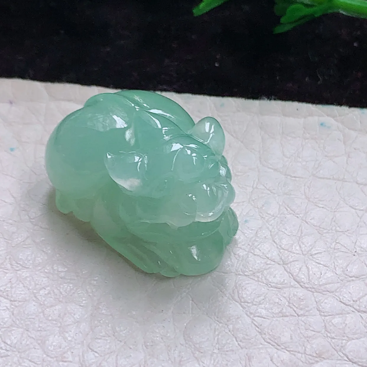 x54实拍24.8*17.2*14.3缅甸翡翠A货精雕冰晴招财貔貅玉吊坠 玉挂件