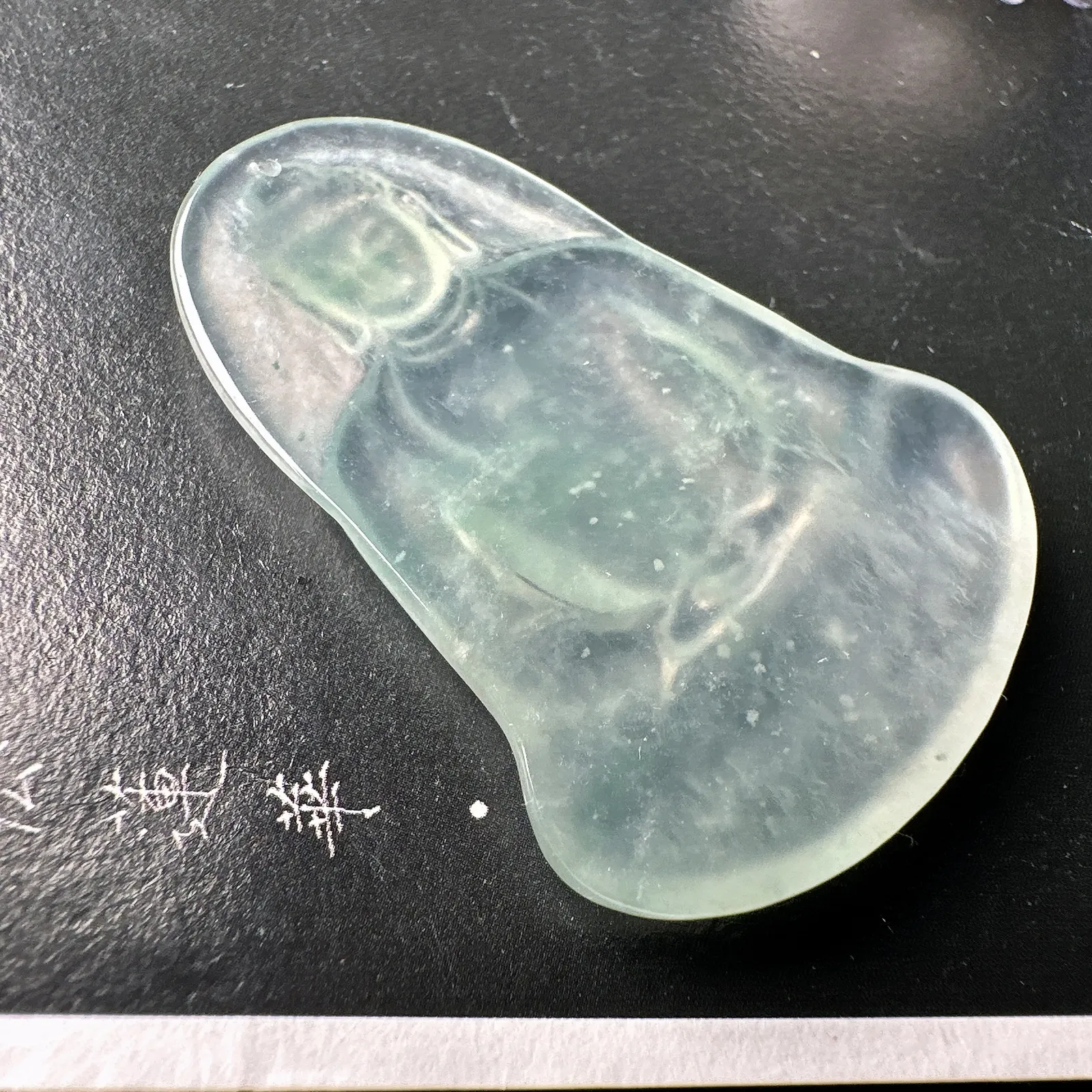 【冰种大日如来佛】老坑雪花棉，质地细腻，通透度上佳，冰感十足。