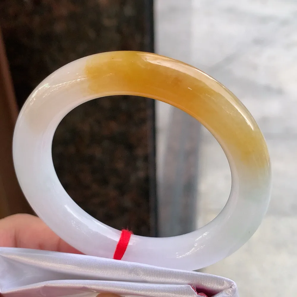 圆条一大节黄翡 微细纹 尺寸:53.1/10.7 超值