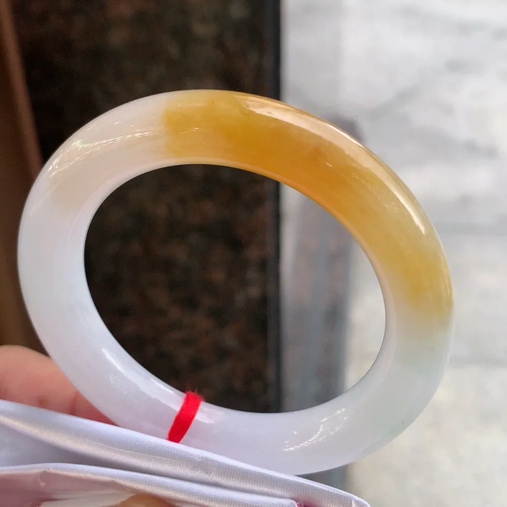 圆条一大节黄翡 微细纹 尺寸:53.1/10.7 超值