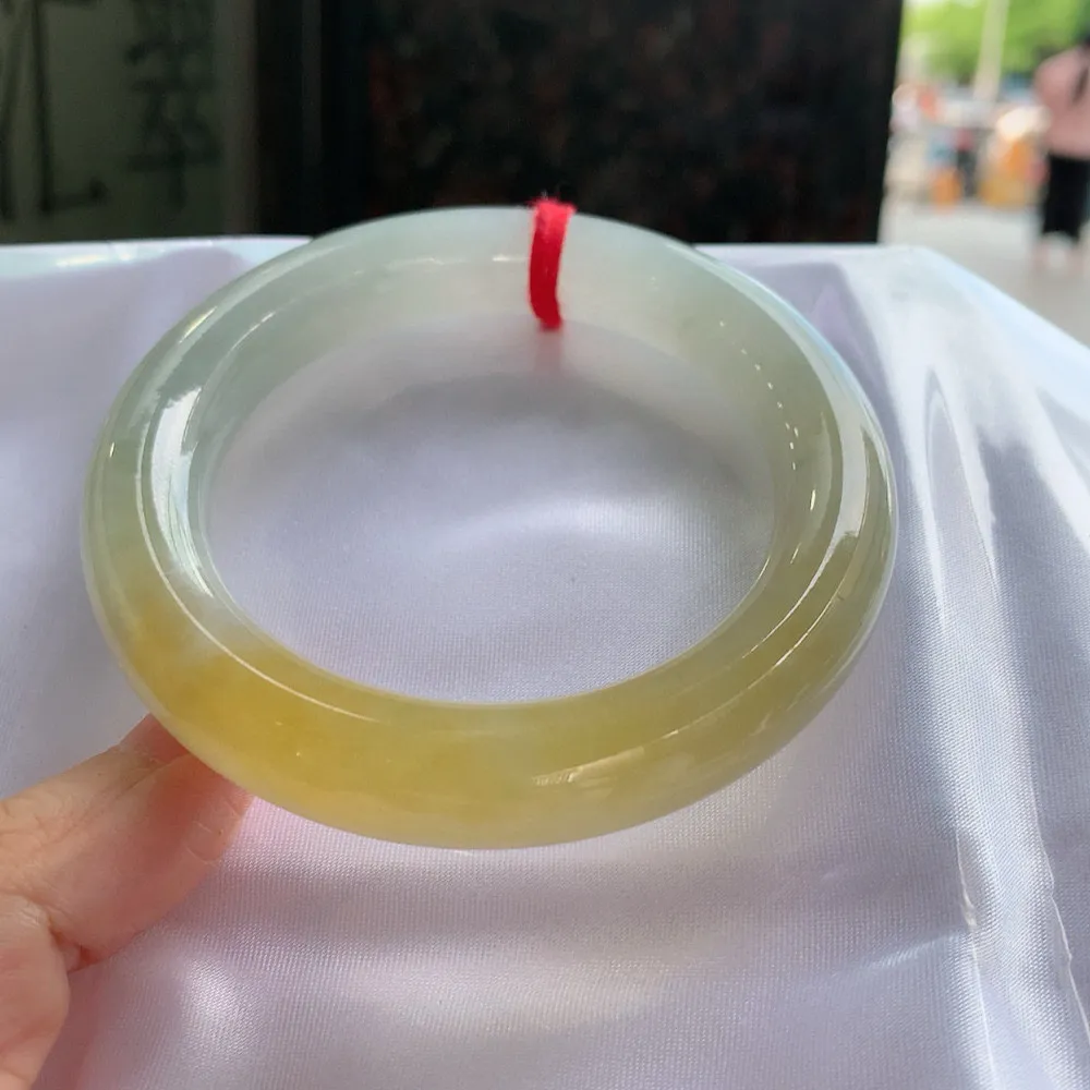 圆条冰黄翡 无瑕 尺寸:55.1/11.5/11.8  超值🥰🥰