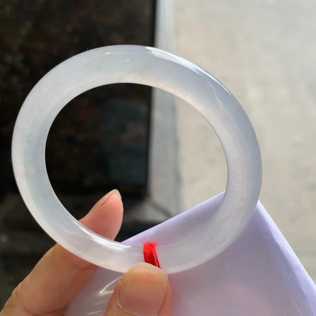 圆条高冰白月光 皮纹 尺寸:50.2/8.3 种水好