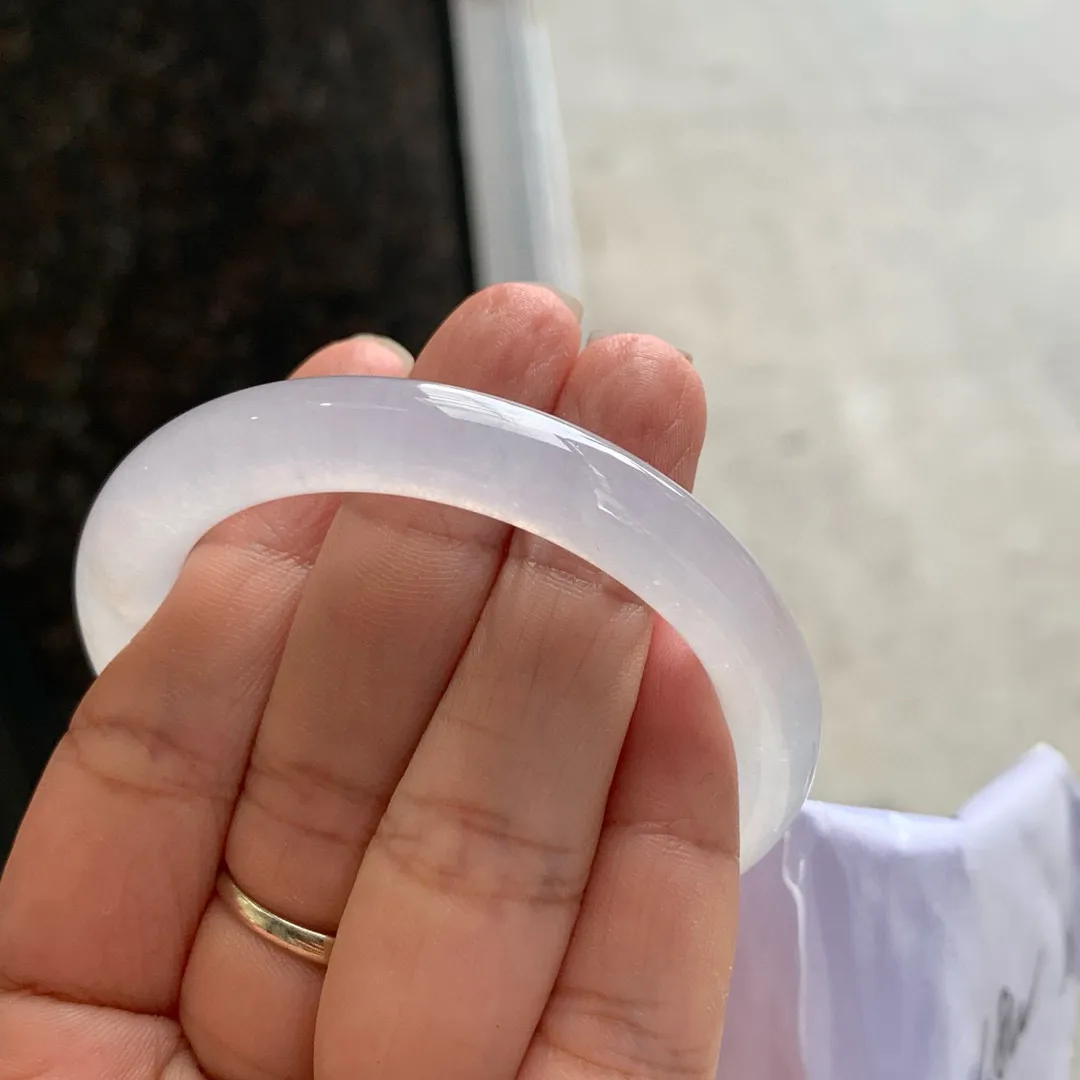 圆条高冰白月光 皮纹 尺寸:50.2/8.3 种水好