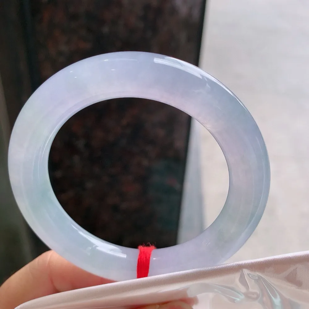 圆条冰玻紫罗兰 一丝毛纹 上手看不见 尺寸:54.3/11.4 种色俱佳️️