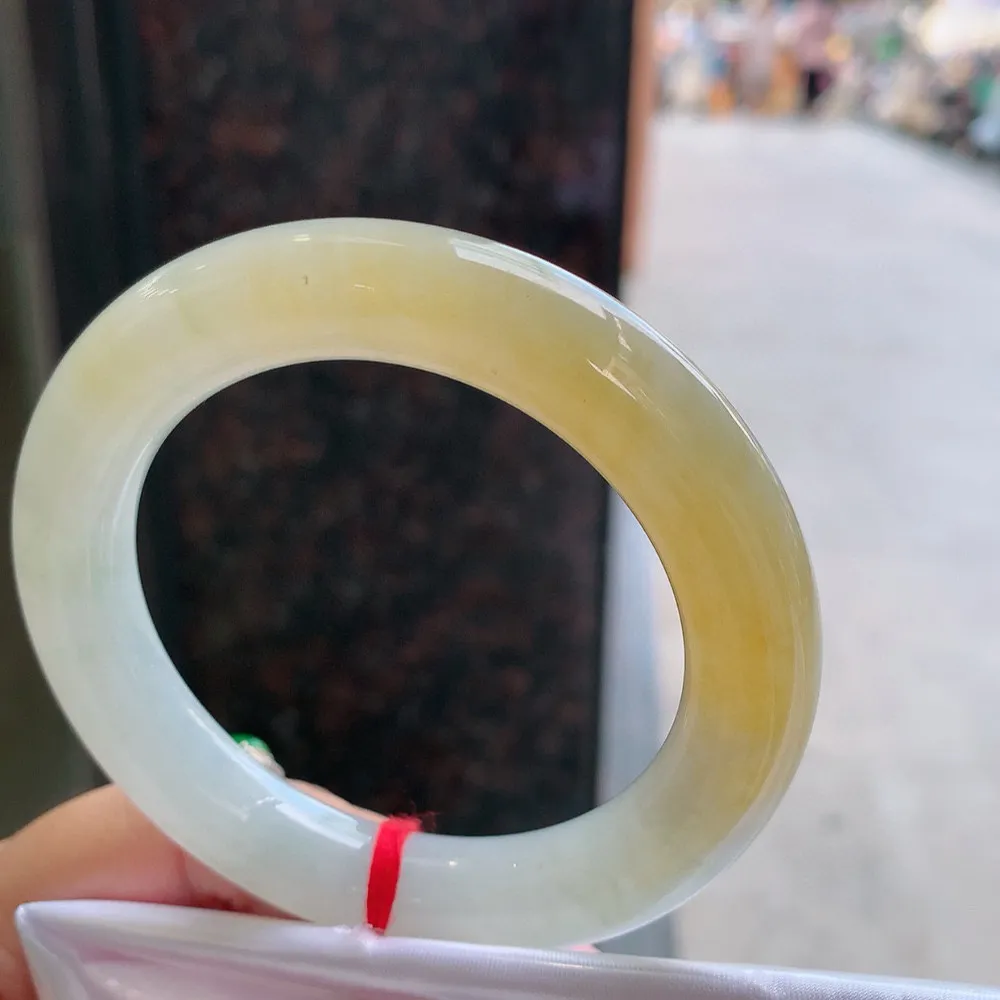 圆条冰黄翡 无瑕 尺寸:55.1/11.5/11.8  超值🥰🥰