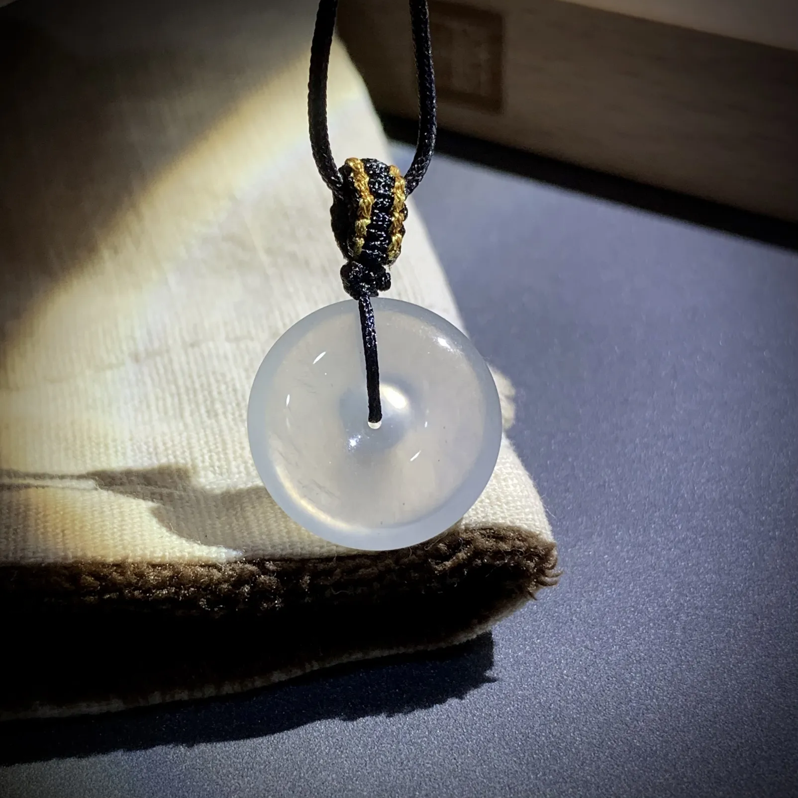 白冰小平安扣，17.5-4.8mm，