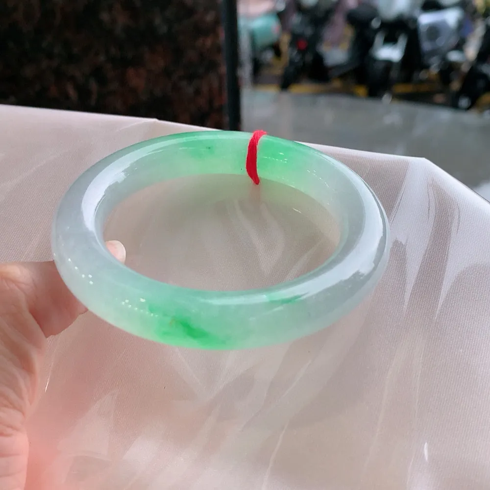 圆条冰玻阳绿 一丝棉线 尺寸:53.7/11 种色俱佳