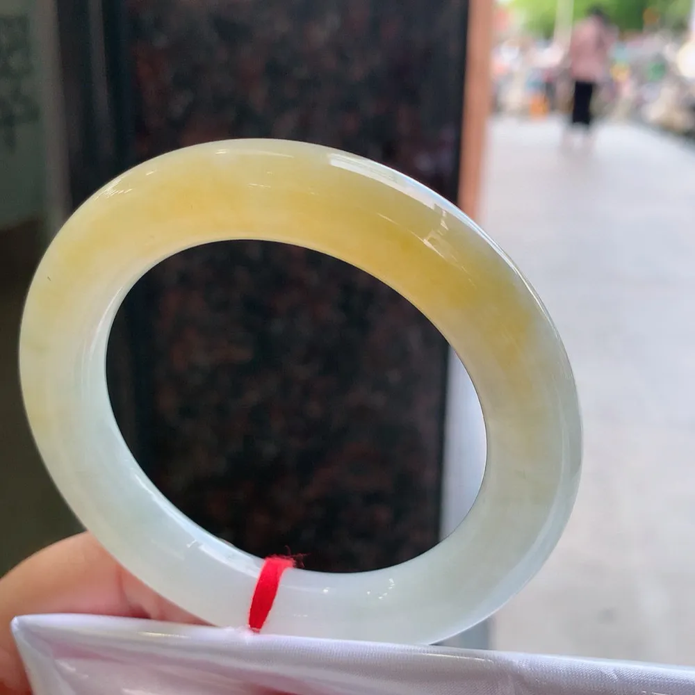 圆条冰黄翡 无瑕 尺寸:55.1/11.5/11.8  超值🥰🥰