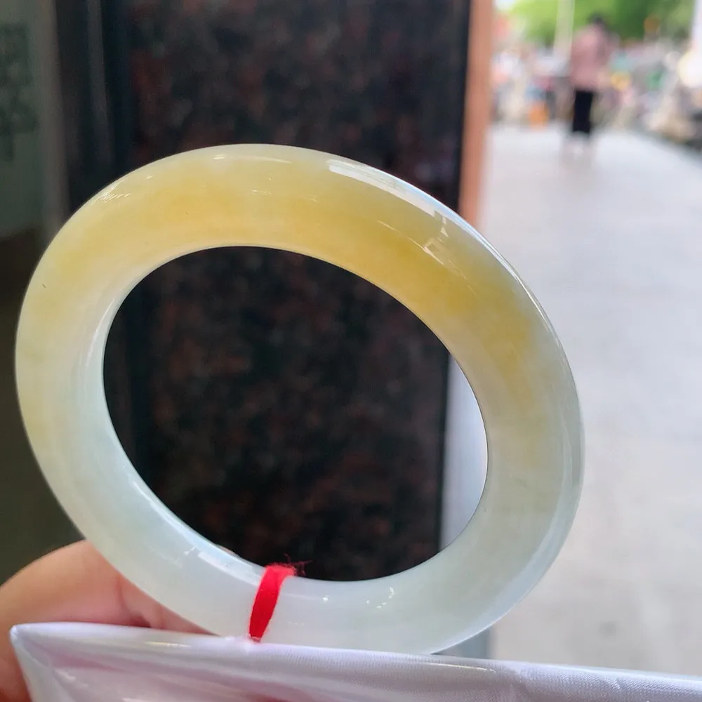 圆条冰黄翡 无瑕 尺寸:55.1/11.5/11.8  超值🥰🥰