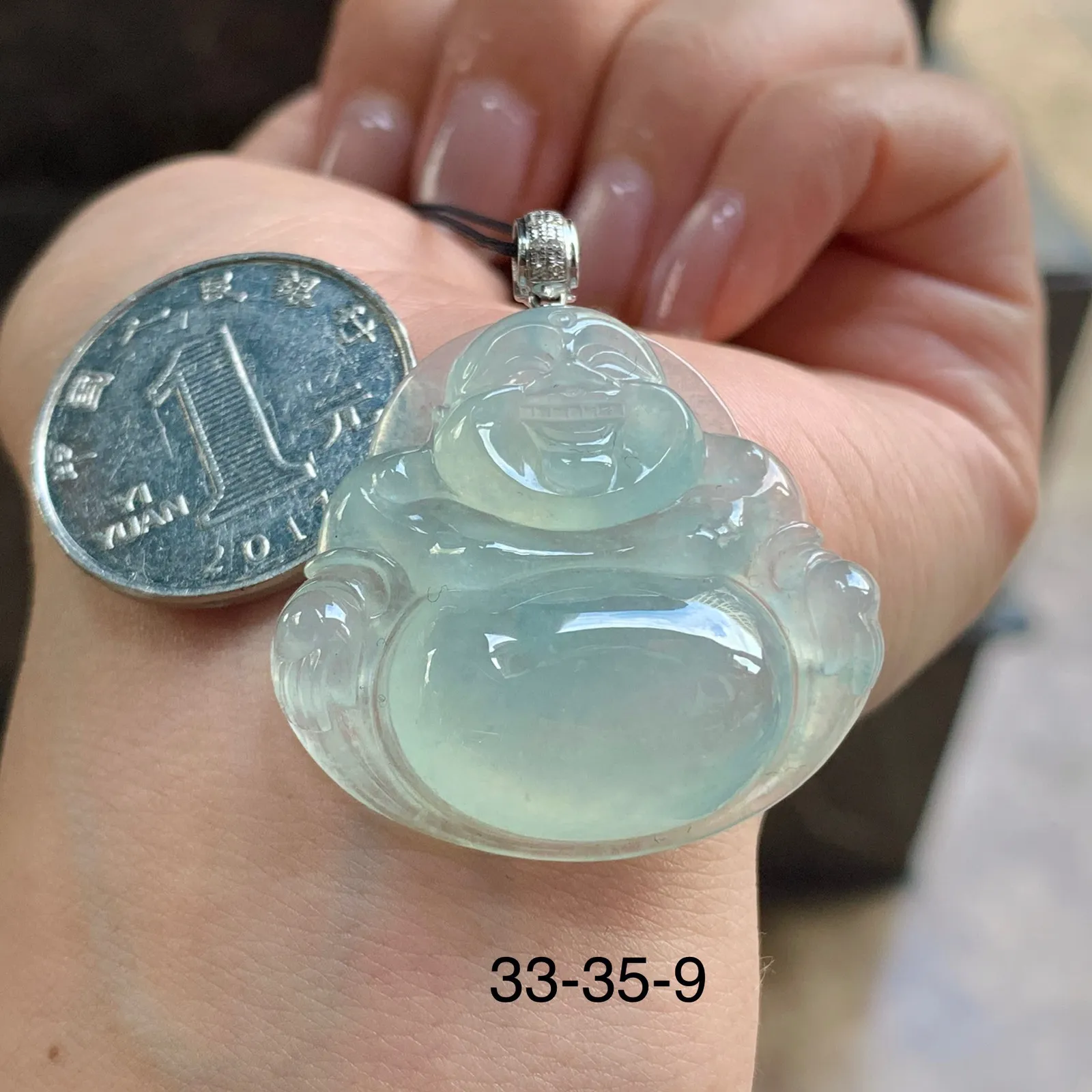 金扣冰蓝佛公^_^水润清新 饱满