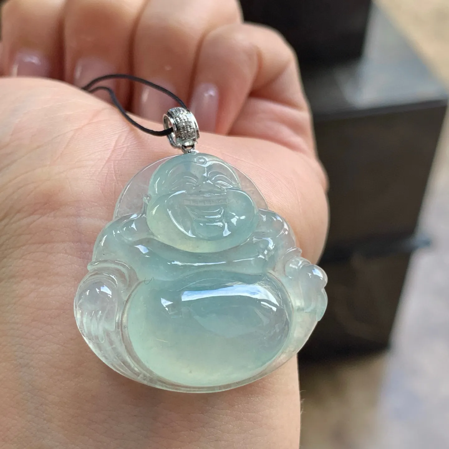 金扣冰蓝佛公^_^水润清新 饱满