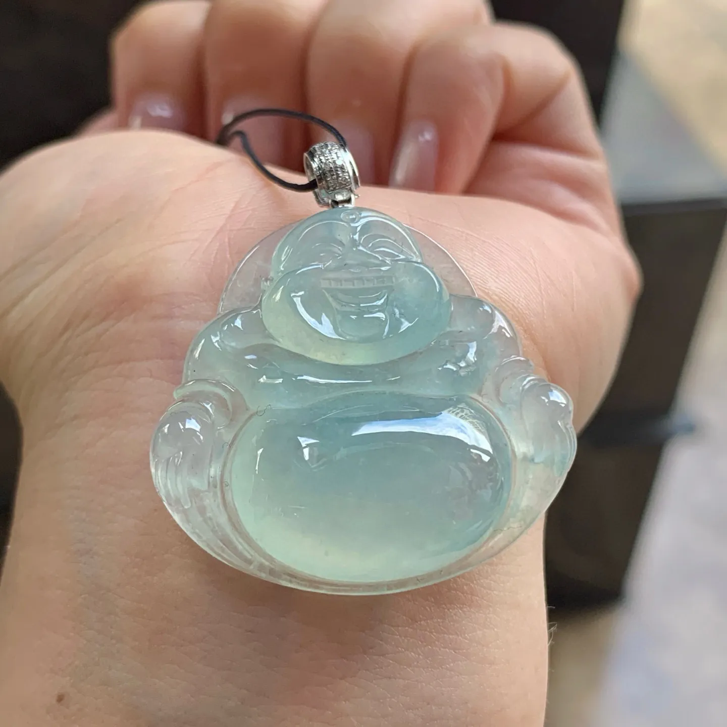 金扣冰蓝佛公^_^水润清新 饱满