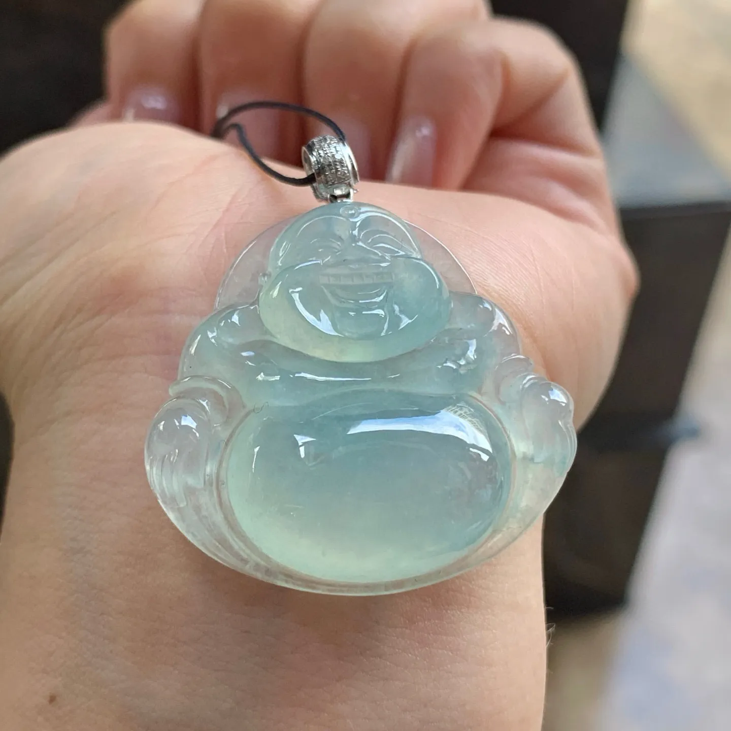 金扣冰蓝佛公^_^水润清新 饱满