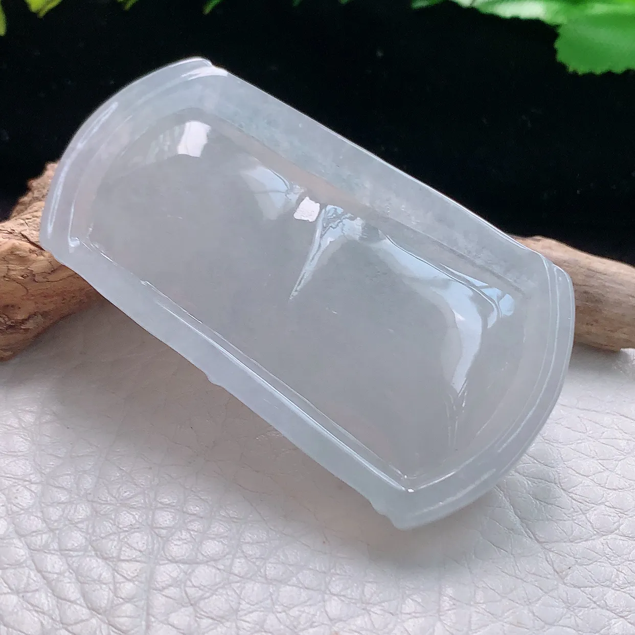 zzx实拍54.2*30.8*7.2缅甸翡翠精雕冰纯胸有成竹 竹节玉吊坠 玉挂件