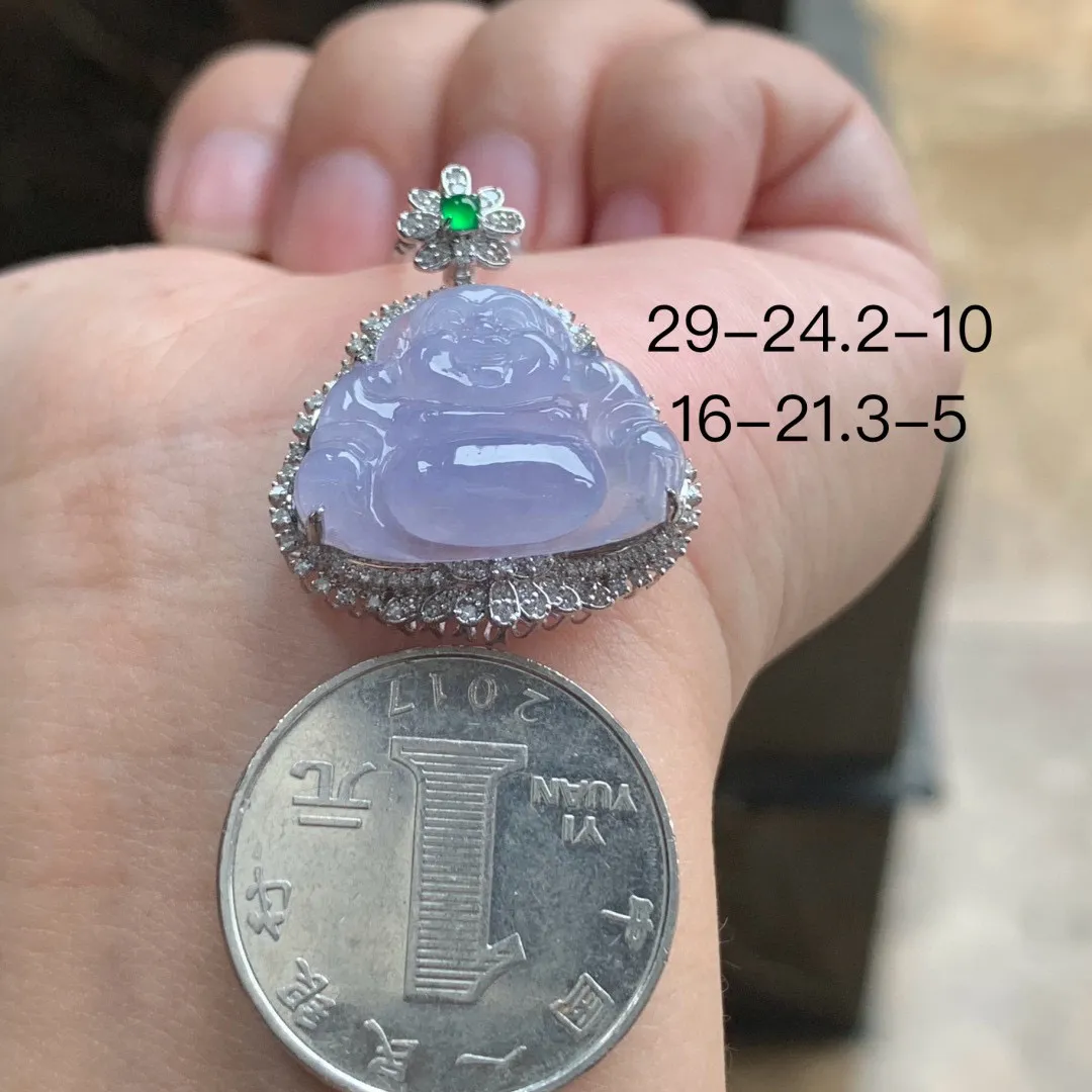金镶钻·冰种紫罗兰佛公