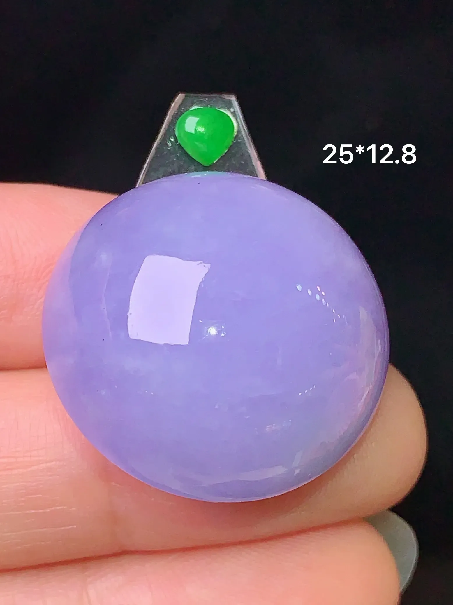 镶嵌款 紫罗兰蛋面吊坠 玉质细腻 色泽艳丽  整体尺寸25*12.8