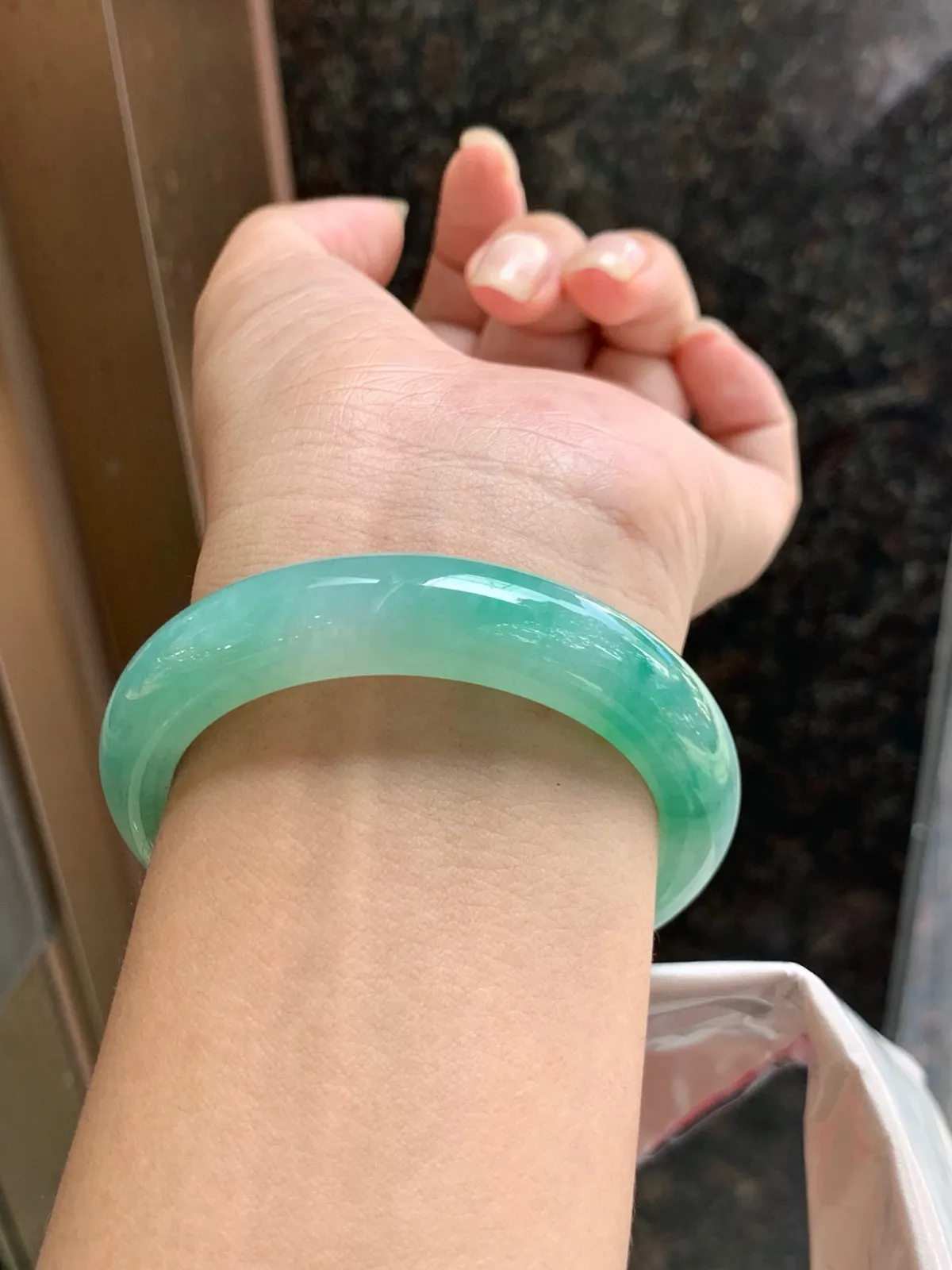 𝟓𝟒#
冰飘绿花 种水佳 实物要美丽