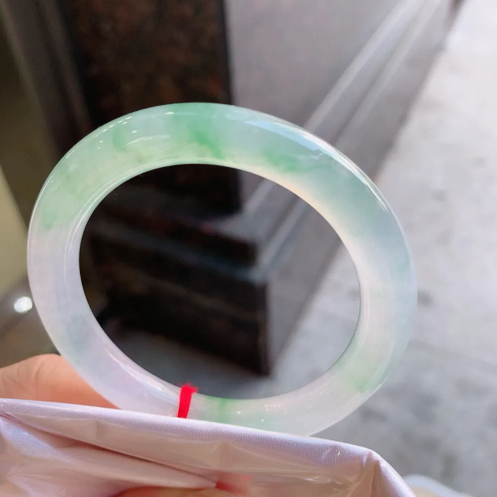 圆条冰玻绿花 无瑕 尺寸:52.5/8.9 种色俱佳🥰🥰