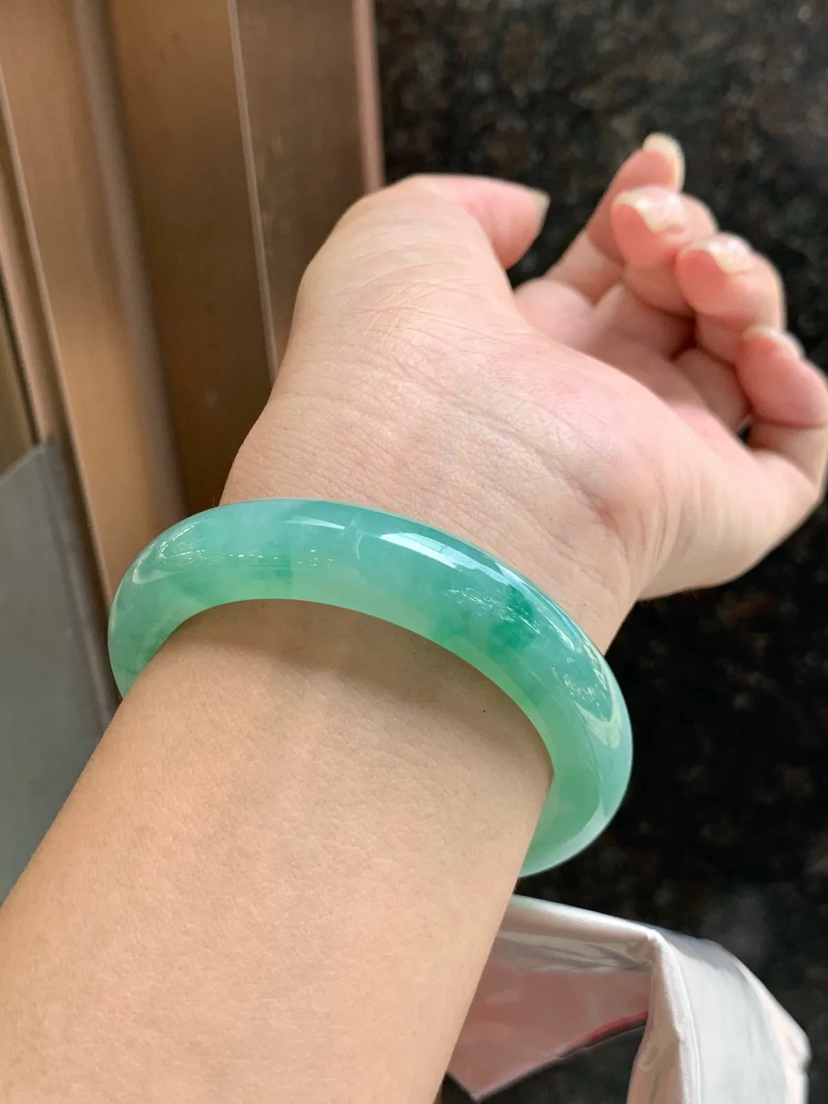 𝟓𝟒#
冰飘绿花 种水佳 实物要美丽