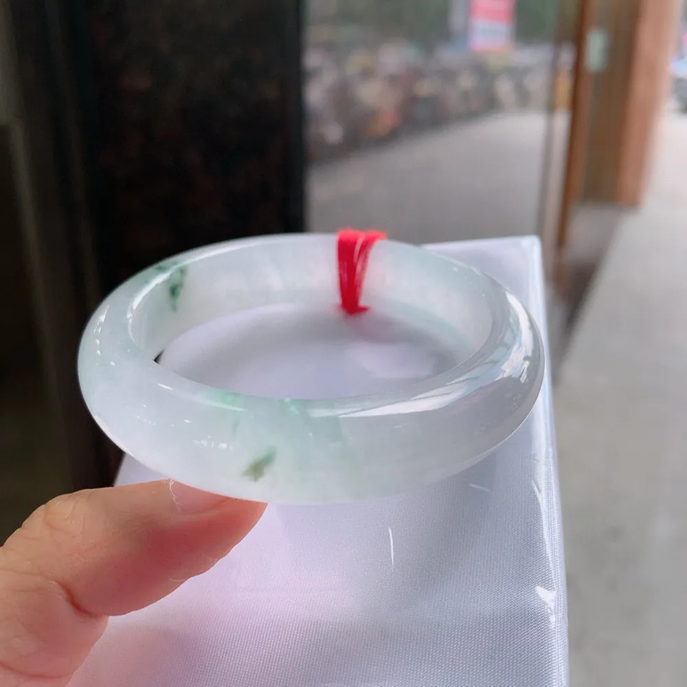 正圈冰玻飘花 无瑕 尺寸:52.5/13.1/7.9 种水好️