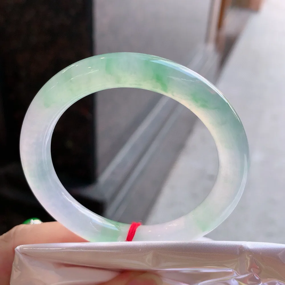 圆条冰玻绿花 无瑕 尺寸:52.5/8.9 种色俱佳🥰🥰