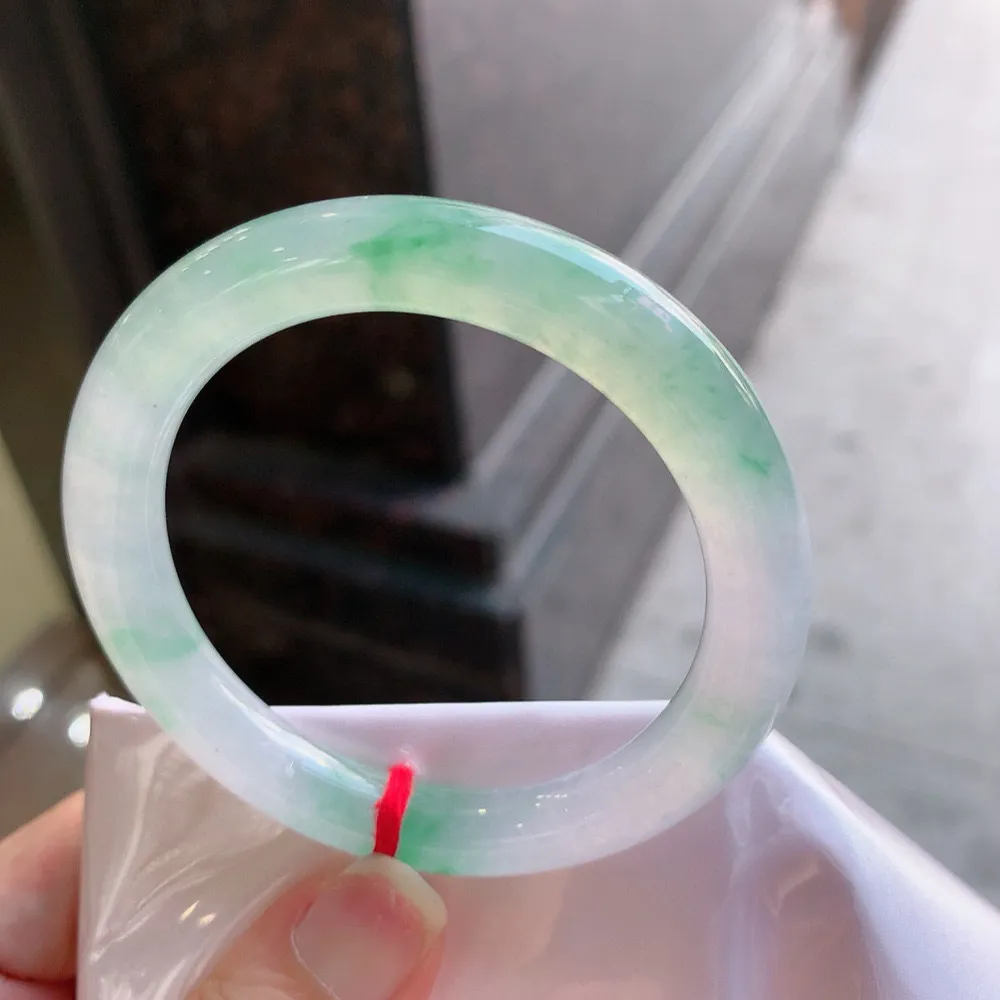 圆条冰玻绿花 无瑕 尺寸:52.5/8.9 种色俱佳🥰🥰