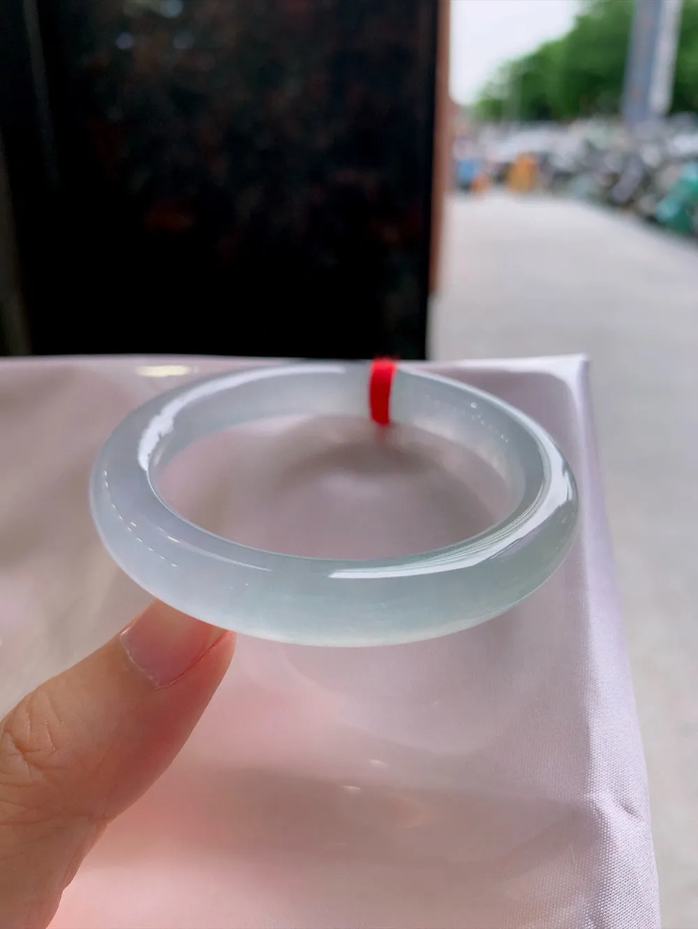  玻璃刚圈圆条 无瑕 尺寸:50.5/9.2 起刚光 挡都挡不住它的光芒  高品质