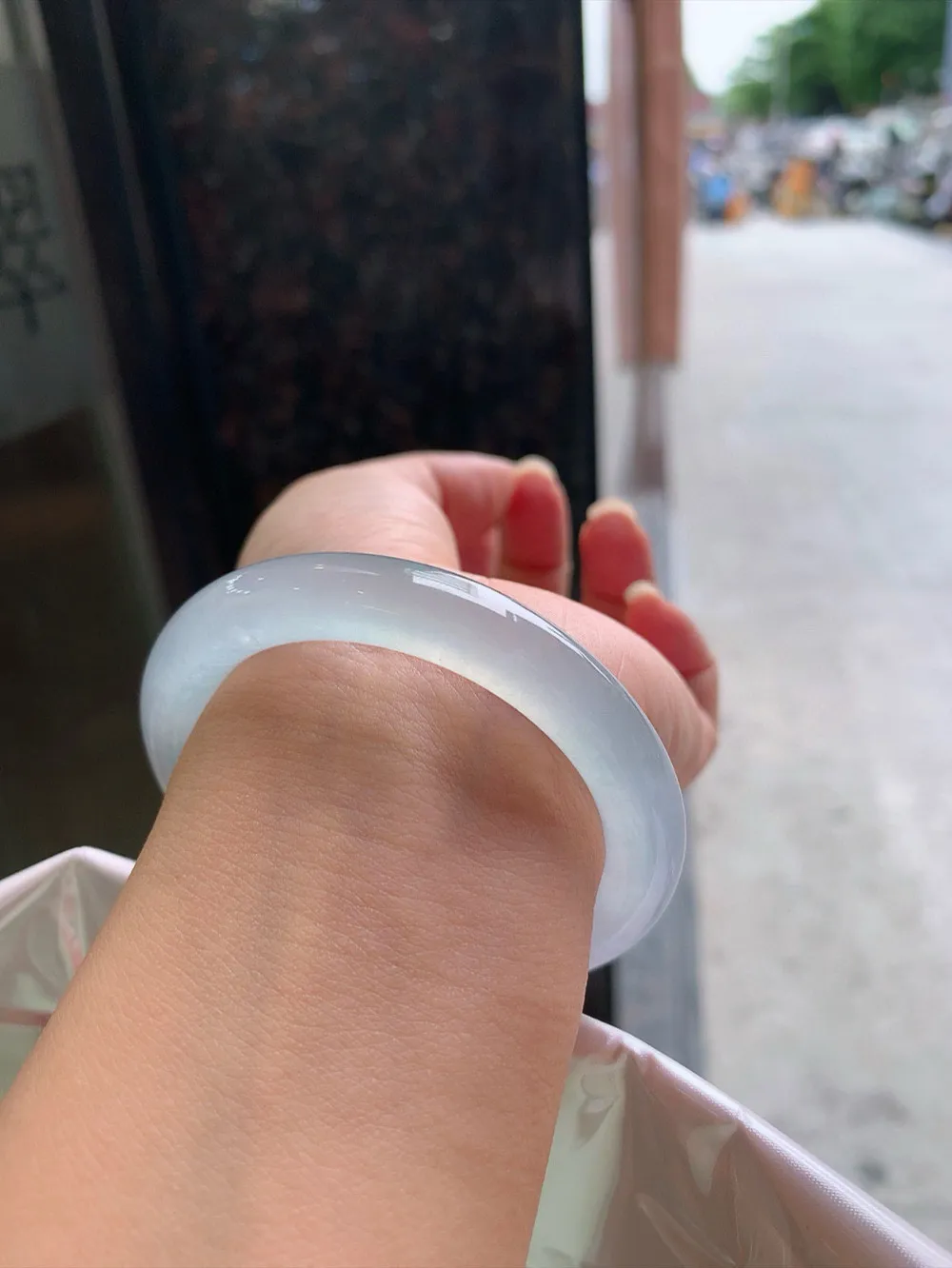  玻璃刚圈圆条 无瑕 尺寸:50.5/9.2 起刚光 挡都挡不住它的光芒  高品质