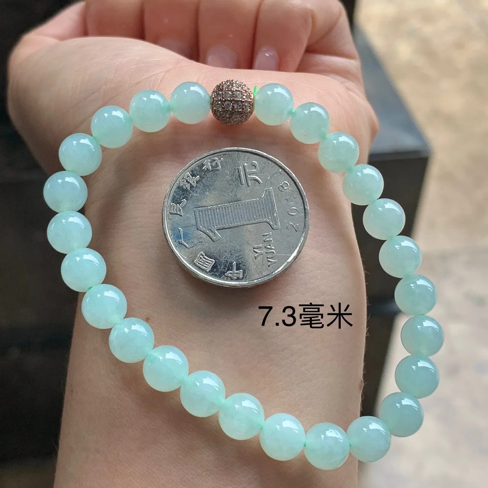 晴水珠串
上手漂亮～