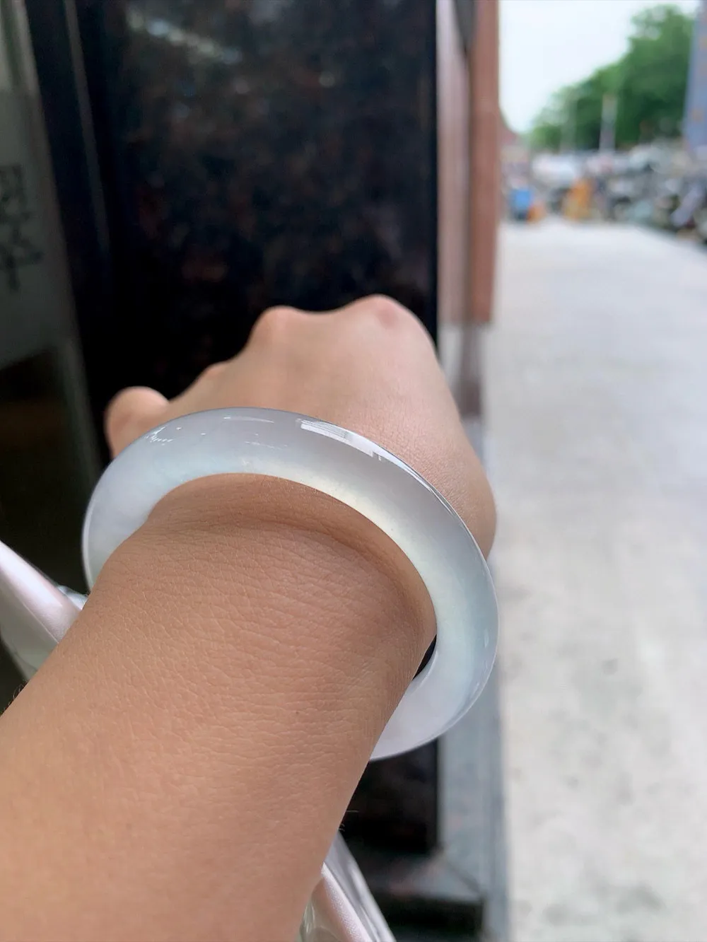  玻璃刚圈圆条 无瑕 尺寸:50.5/9.2 起刚光 挡都挡不住它的光芒  高品质