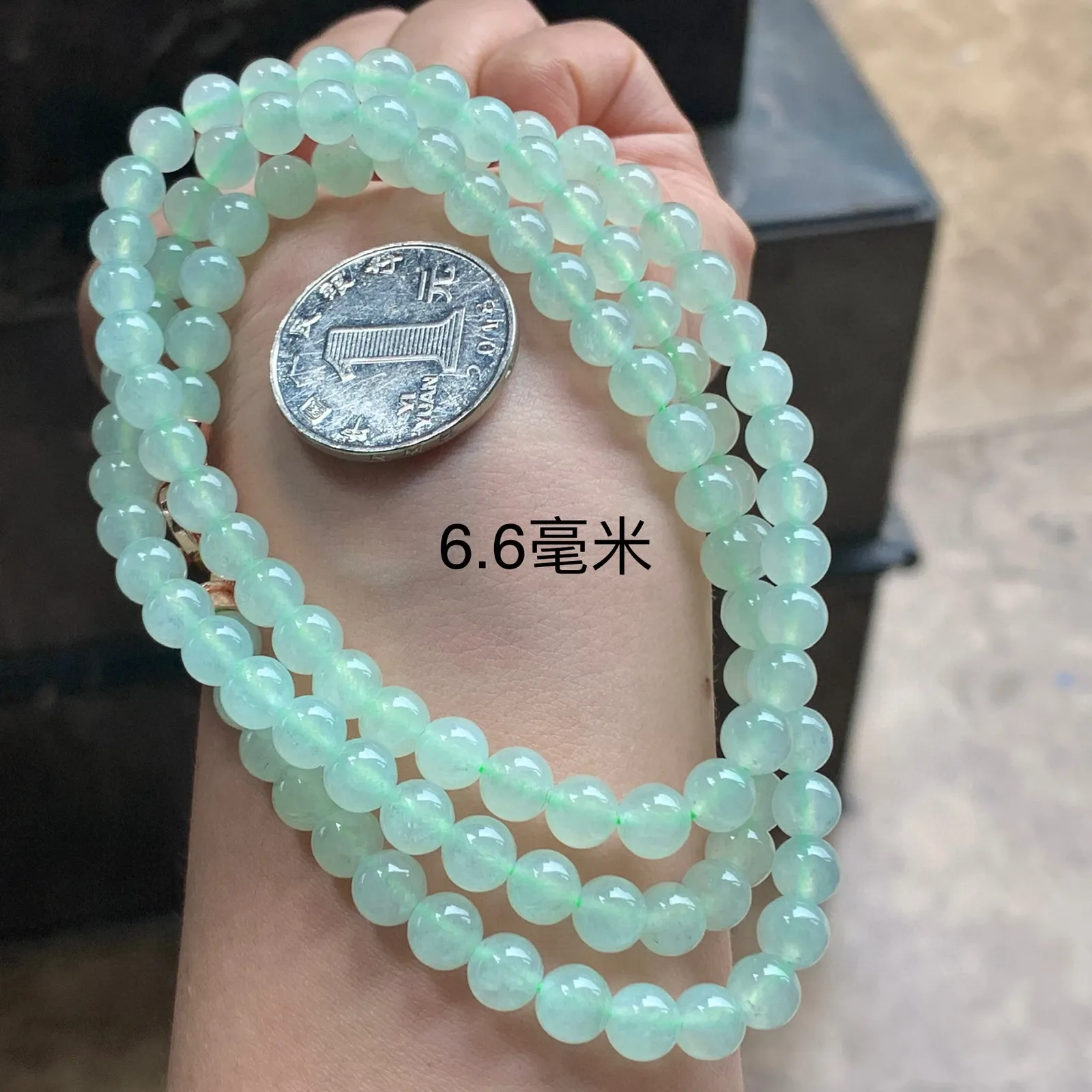 晴水珠串 底色漂亮～