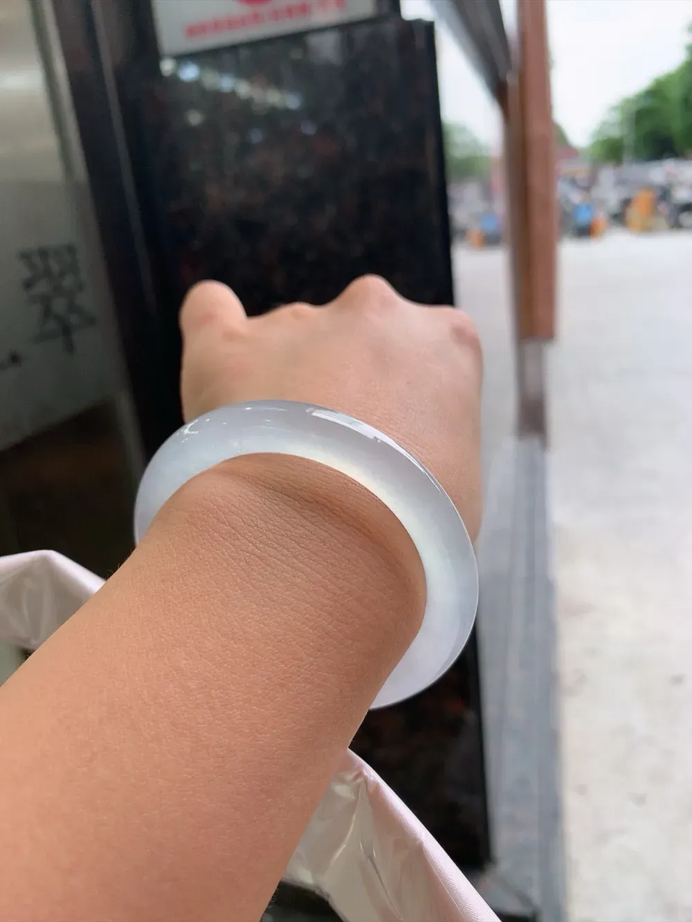  玻璃刚圈圆条 无瑕 尺寸:50.5/9.2 起刚光 挡都挡不住它的光芒  高品质