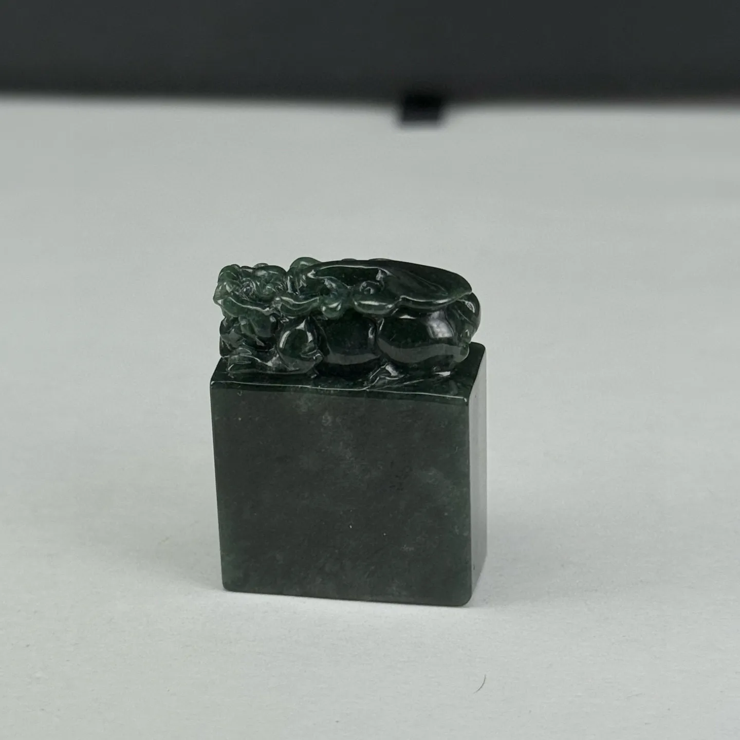 精品墨翠印章 种好色正 种好色正 尺寸31.4