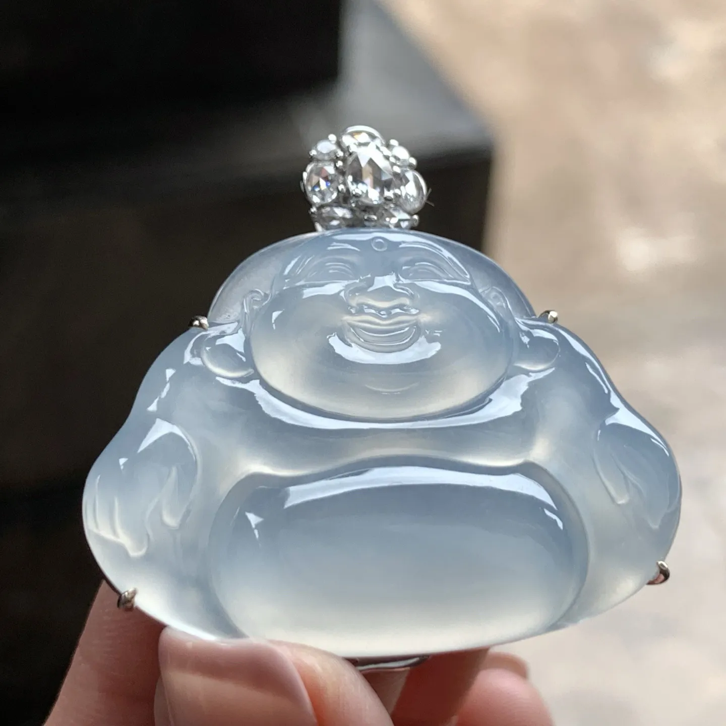 冰种坐佛
冰味十足～佩戴大气