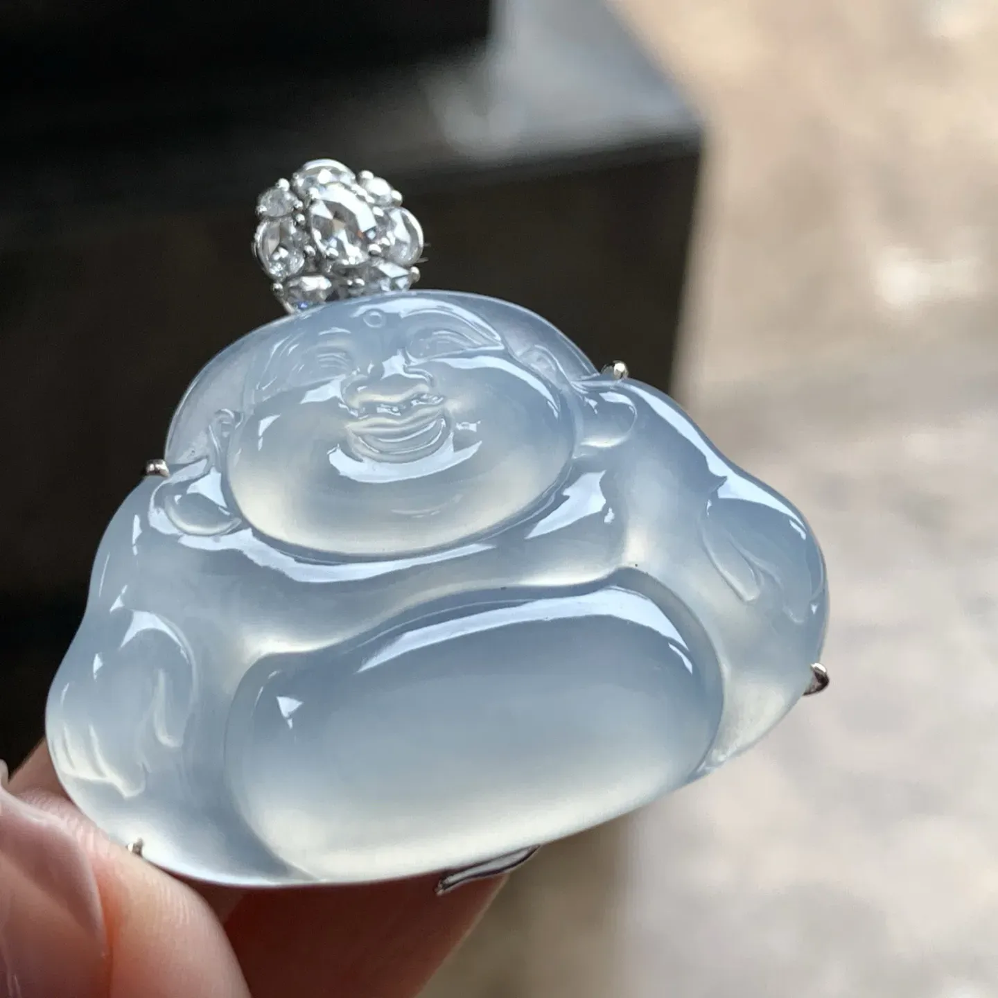 冰种坐佛
冰味十足～佩戴大气