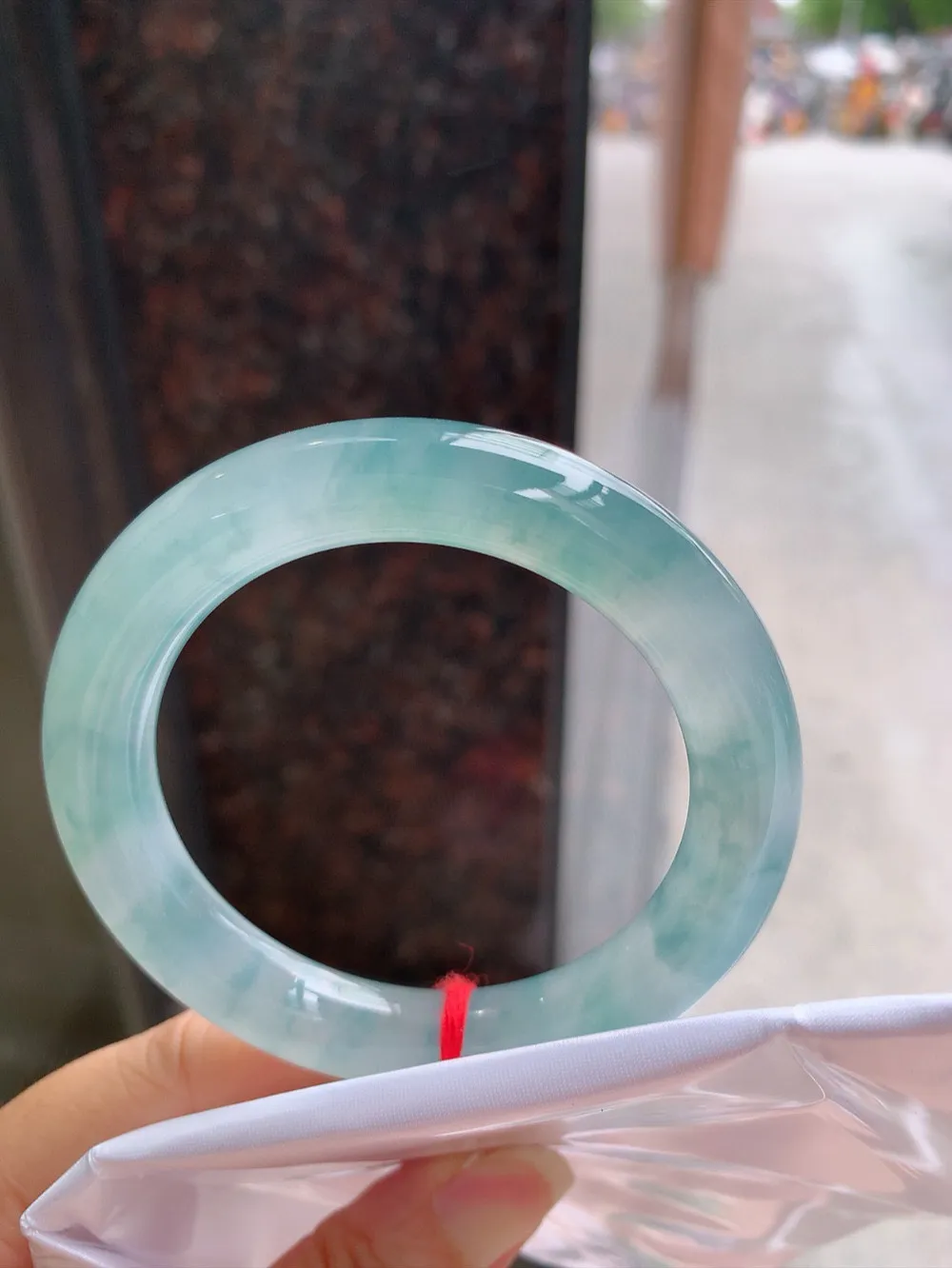 圆条冰玻蓝花 微棉根 尺寸:52.7/10.2 花美 种水好🥰🥰