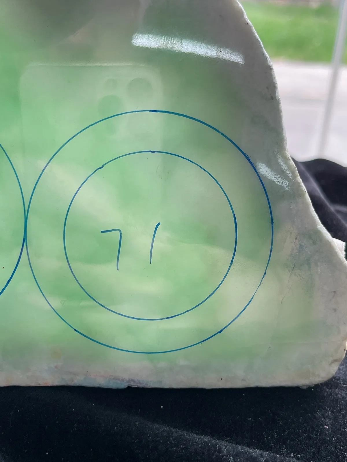 翡翠板料，⭕️正圈最大做55，圆条最大做51