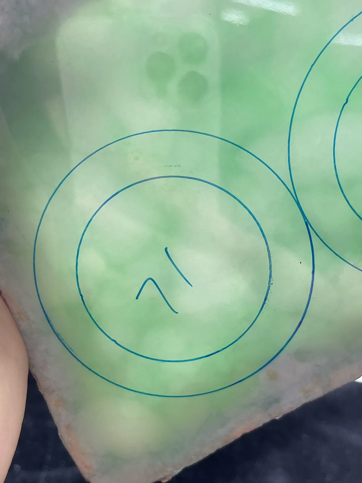 翡翠板料，⭕️正圈最大做55，圆条最大做51