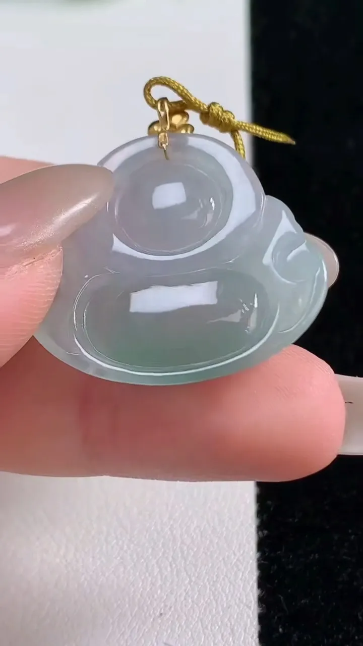 天然A货翡翠佛公吊坠，尺寸27-28.5-6，重量:6.46g
10月14日