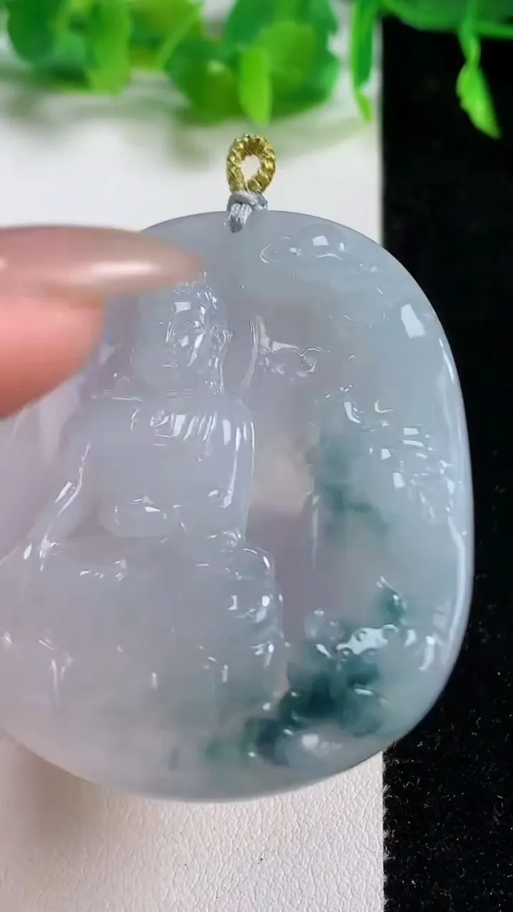 天然A货翡翠阿弥陀佛吊坠，尺寸49-39-5.3，重量:25.13g
10月14日