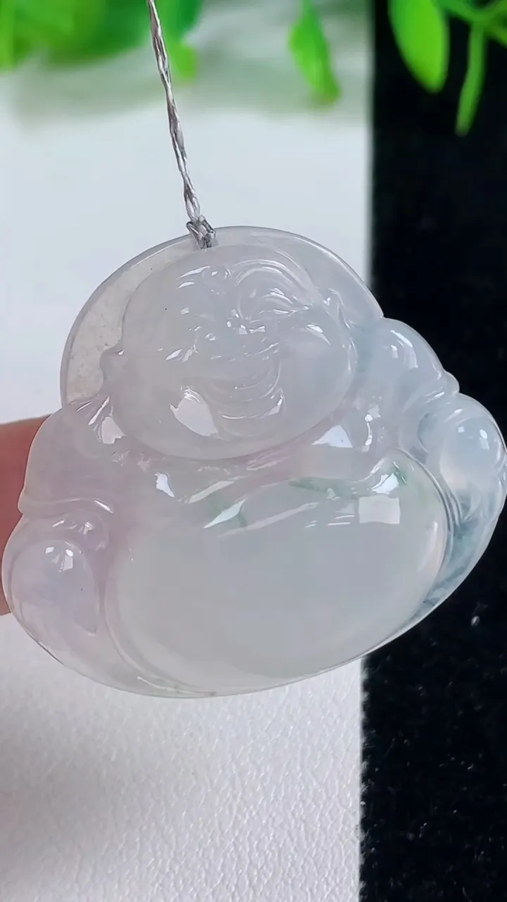 天然A货翡翠冰种飘花佛公吊坠，尺寸33-37.2-6.4，重量:11.30g
10月19日