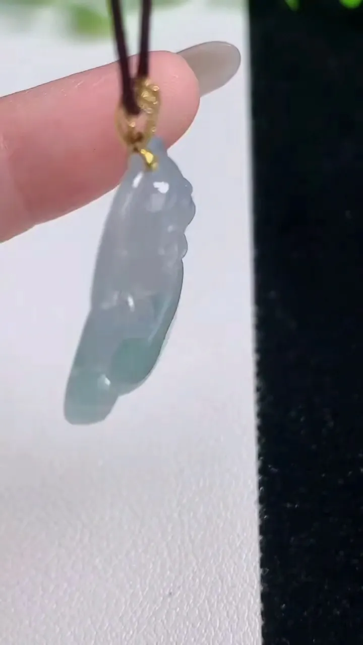 天然A货翡翠种飘花佛公吊坠，尺寸26.6-28-5.4，重量:6.20g
10月21日