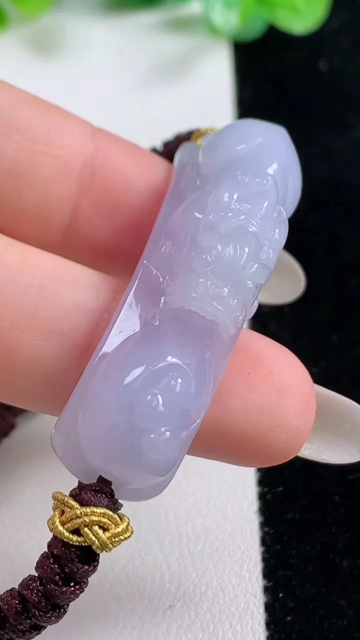 天然A货翡翠紫罗兰貔貅手绳，尺寸45-12.4-12.7，重量:16.95g
10月21日