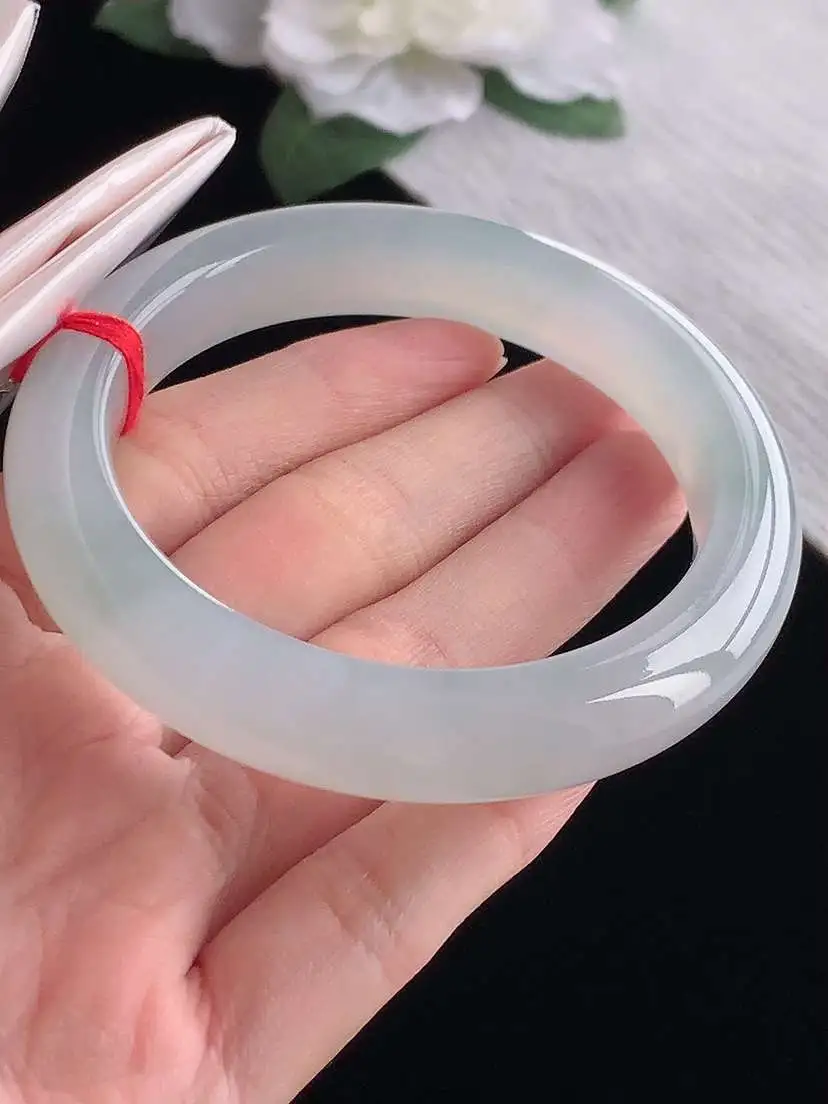 a货翡翠老坑冰种晴水正装正圈手镯56-57圈口  尺寸56.8×11.6×9.8mm  1022