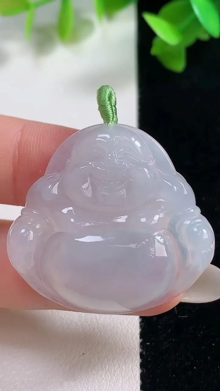 天然A货翡翠佛公吊坠，尺寸32.5-35-6，重量:9.85g
10月28日