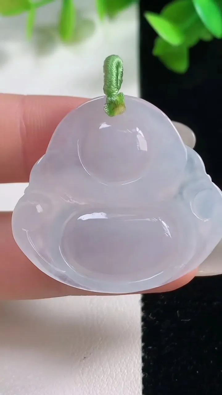 天然A货翡翠佛公吊坠，尺寸32.5-35-6，重量:9.85g
10月28日