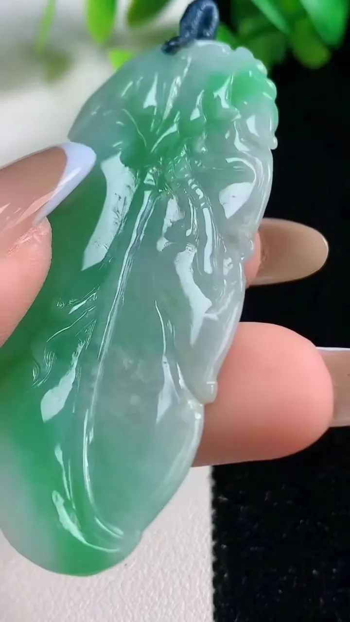 天然A货翡翠今非昔比 蜥蜴吊坠，尺寸58-24.1-6，重量:14.22g
10月29日