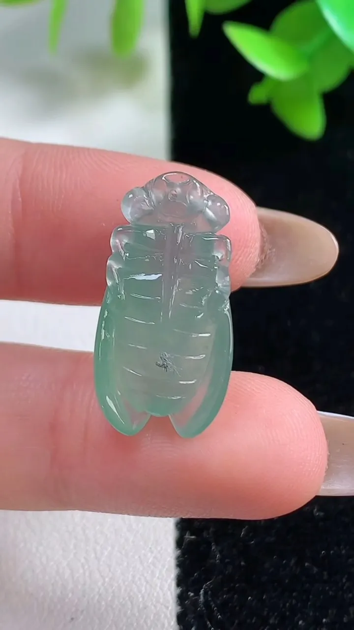 天然A货翡翠一鸣惊人吊坠，尺寸22-11.7-6.5，重量:3.34g
10月30日