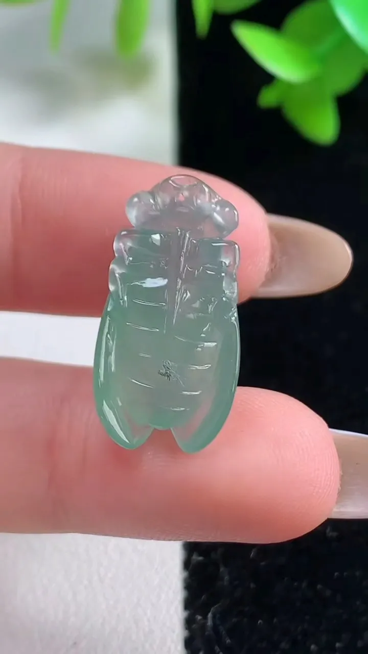 天然A货翡翠一鸣惊人吊坠，尺寸22-11.7-6.5，重量:3.34g
10月30日